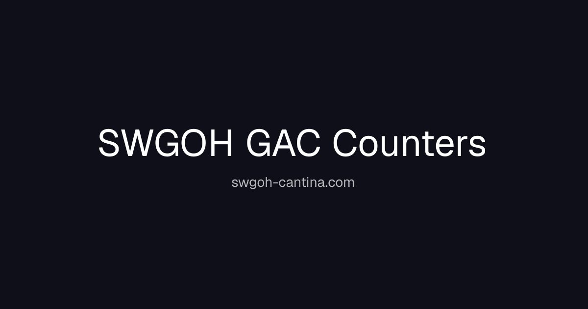 Captain Rex Counter SWGOH (2026) — Best GAC Teams to Beat